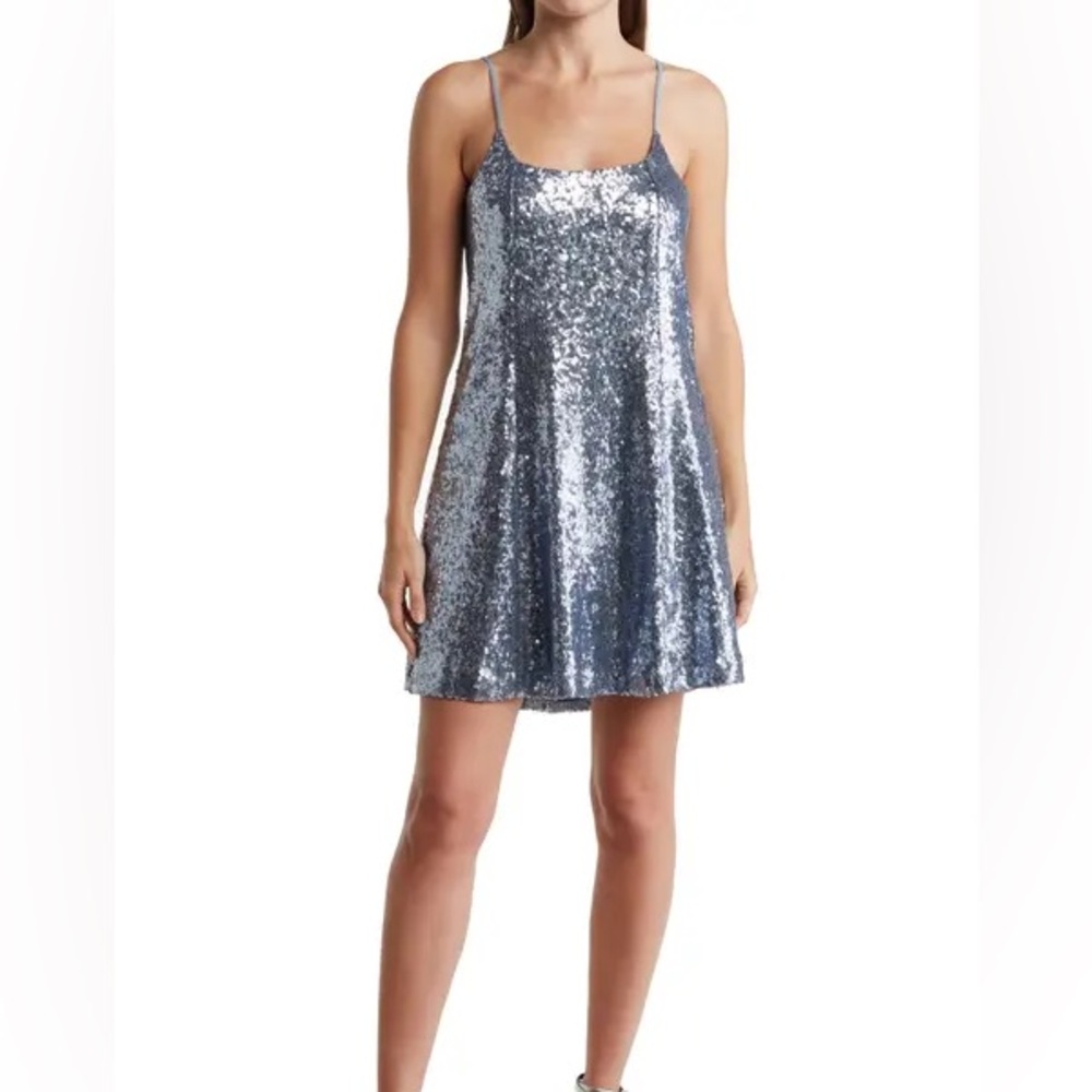 Melrose & Market spaghetti strap sequin formal dress